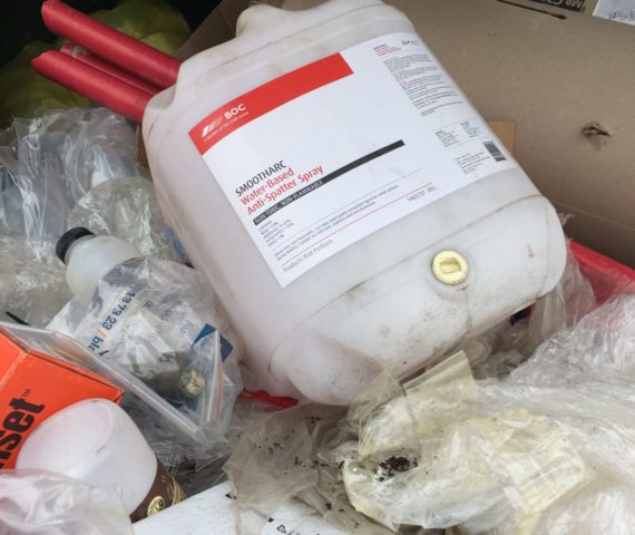 Image of waste in a bin